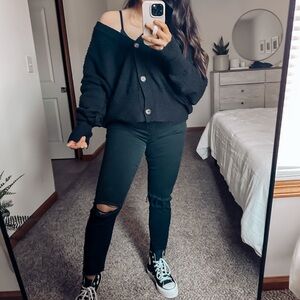 AE black skinny jeans